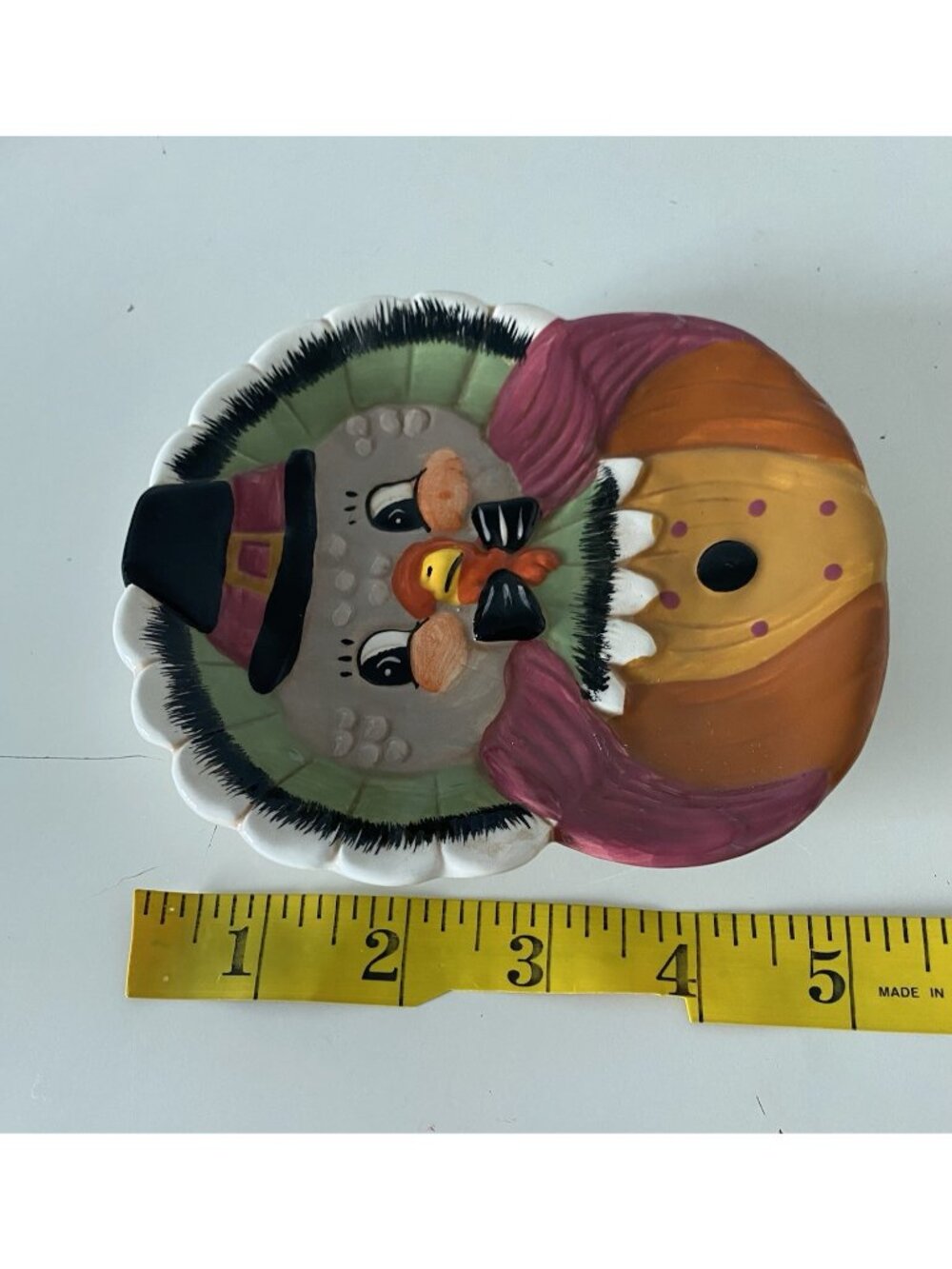 Johanna Parker Fall Thanksgiving Turkey Pilgrim Hat Ceramic Spoon Rest NEW - Picture 7 of 8